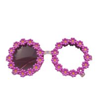 Mode Fleur Pc Cadre Rond Plein Cadre Enfants Lunettes De Soleil main image 4