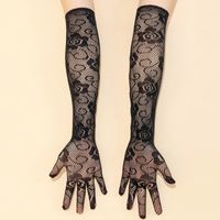 Women's Fashion Flower Polyester Gloves 1 Pair main image 2