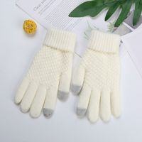 Unisex Fashion Solid Color Imitation Cashmere Gloves 1 Pair sku image 1