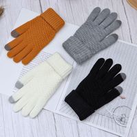 Unisex Fashion Solid Color Imitation Cashmere Gloves 1 Pair main image 5