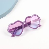 Fashion Heart Shape Resin Special-shaped Mirror Full Frame Kids Sunglasses sku image 1