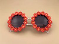 Mode Fleur Pc Cadre Rond Plein Cadre Enfants Lunettes De Soleil sku image 6