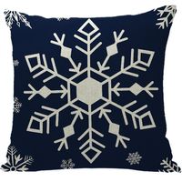 Fashion Letter Snowflake Elk Linen Pillow Cases sku image 6