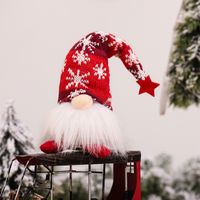 Christmas Cute Santa Claus Stripe Snowflake Pp Plastic Cloth Party Ornaments sku image 2