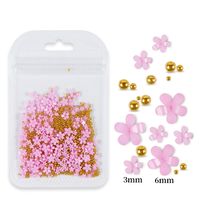 Fashion Flower Arylic Plastic Nail Decoration Accessories 1 Set sku image 4