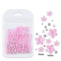 Fashion Flower Arylic Plastic Nail Decoration Accessories 1 Set sku image 3
