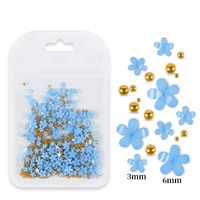 Fashion Flower Arylic Plastic Nail Decoration Accessories 1 Set sku image 10