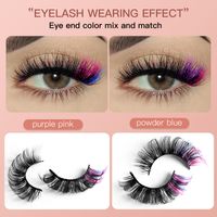 New Imitation Mink Hair Color False Eyelashes 7 Pairs Multi-layer main image 2