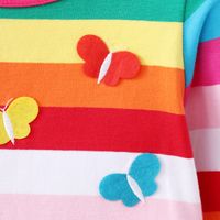 Fashion Rainbow Butterfly Cotton Girls Dresses main image 3
