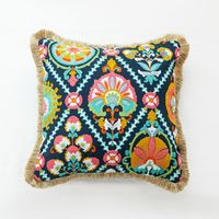 Ethnic Style Geometric Cotton Pillow Cases sku image 14