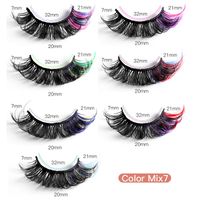 Popular High Imitation Mink Hair Color Thick Curl False Eyelashes main image 3