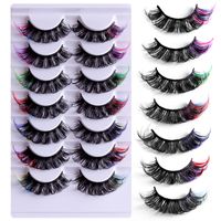 Popular High Imitation Mink Hair Color Thick Curl False Eyelashes main image 6