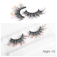 New Christmas Color False Eyelashes Luminous Fried Fur Multi-Layer Thick Curling Chemical Fiber Eyelashes Eyelash Wholesale sku image 10