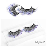 New Christmas Color False Eyelashes Luminous Fried Fur Multi-Layer Thick Curling Chemical Fiber Eyelashes Eyelash Wholesale sku image 13