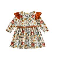 Pastoral Flower Cotton Girls Dresses main image 3