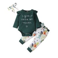 Mode Blume Baumwollmischung Baby Kleidung Sets main image 6