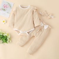 Fashion Solid Color Cotton Blend Baby Clothing Sets sku image 9