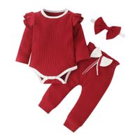 Fashion Solid Color Cotton Blend Baby Clothing Sets main image 4