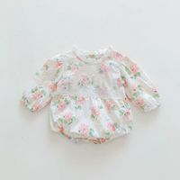 Casual Flower No 100% Cotton Baby Rompers sku image 3