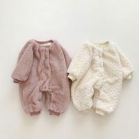 Fashion Solid Color Cotton Blend Baby Rompers main image 5