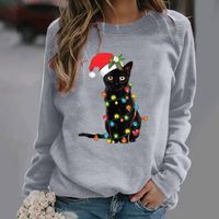 Women's Hoodie Long Sleeve Hoodies & Sweatshirts Printing Casual Cat main image 5