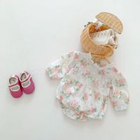 Casual Flower No 100% Cotton Baby Rompers main image 1