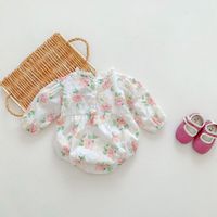 Casual Flower No 100% Cotton Baby Rompers main image 2