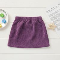 Casual Solid Color Cotton Blend Girls Skirts main image 3