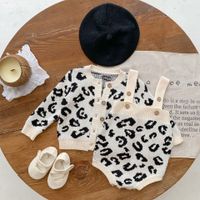 Mode Leopard 100% Baumwolle Baby Kleidung Sets main image 1