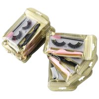 New One-pair Package 3d Natural Color False Eyelashes main image 5