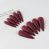 Fashion Solid Color Abs Nail Patches 100 Pieces sku image 1