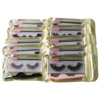 New One-pair Package 3d Natural Color False Eyelashes main image 6