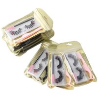 New One-pair Package 3d Natural Color False Eyelashes main image 2