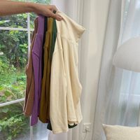 Basic Solid Color Cotton Blend T-shirts & Blouses main image 4