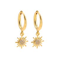 1 Pair Simple Style Shiny Star Water Droplets Plating Inlay Alloy Acrylic Rhinestones Drop Earrings sku image 3