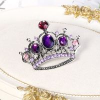 Moda Corona Aleación Enchapado Embutido Diamantes De Imitación Mujeres Broches main image 6