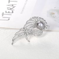 Fashion Wings Alloy Plating Inlay Artificial Pearls Rhinestones Women's Brooches main image 5