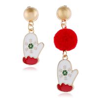 Fashion Santa Claus Gloves Snowflake Alloy Enamel Plating Women's Drop Earrings 1 Pair sku image 3