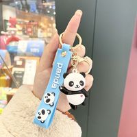 Cute Panda Pvc Metal Unisex Bag Pendant Keychain 1 Piece sku image 5