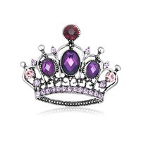 Moda Corona Aleación Enchapado Embutido Diamantes De Imitación Mujeres Broches sku image 1