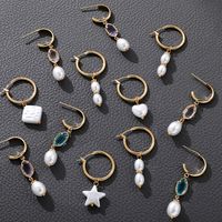 Fashion Star Alloy Inlay Artificial Pearls Women's Dangling Earrings 2 Pieces main image 6
