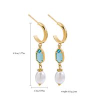 Fashion Star Alloy Inlay Artificial Pearls Women's Dangling Earrings 2 Pieces main image 2