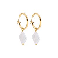Fashion Star Alloy Inlay Artificial Pearls Women's Dangling Earrings 2 Pieces sku image 4