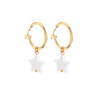Fashion Star Alloy Inlay Artificial Pearls Women's Dangling Earrings 2 Pieces sku image 6