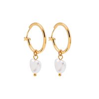 Fashion Star Alloy Inlay Artificial Pearls Women's Dangling Earrings 2 Pieces sku image 5