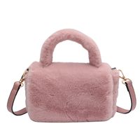 Women's Plush Solid Color Fashion Square Magnetic Buckle Crossbody Bag sku image 2