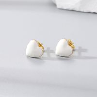 Fashion Heart Shape Alloy Plating Women's Ear Studs 1 Pair sku image 1