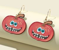 Gothic Pumpkin Spider Arylic Women's Drop Earrings 1 Pair sku image 1