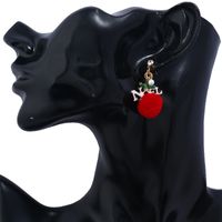 Fashion Christmas Tree Hairball Snowman Alloy Enamel Plating Zircon Women's Drop Earrings 1 Pair main image 1