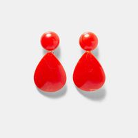 Fashion Water Droplets Alloy Stoving Varnish Women's Drop Earrings 1 Pair main image 4